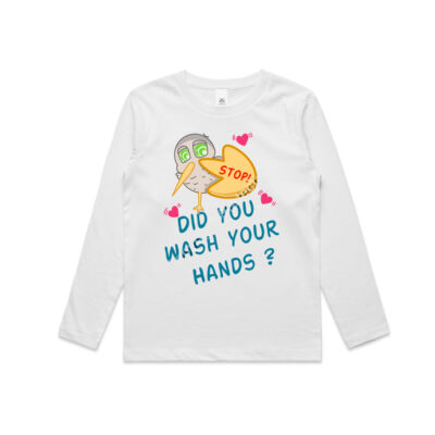 Be A Hand Wash Reminder , Kiwibird - Kids Longsleeves Thumbnail